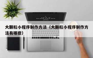 阜阳大颗粒小程序制作方法（大颗粒小程序制作方法有哪些）